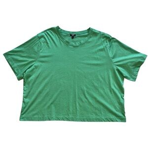 Express Green Relaxed Fit Tee Shirt Xl Womens 100% Cotton Oversized
